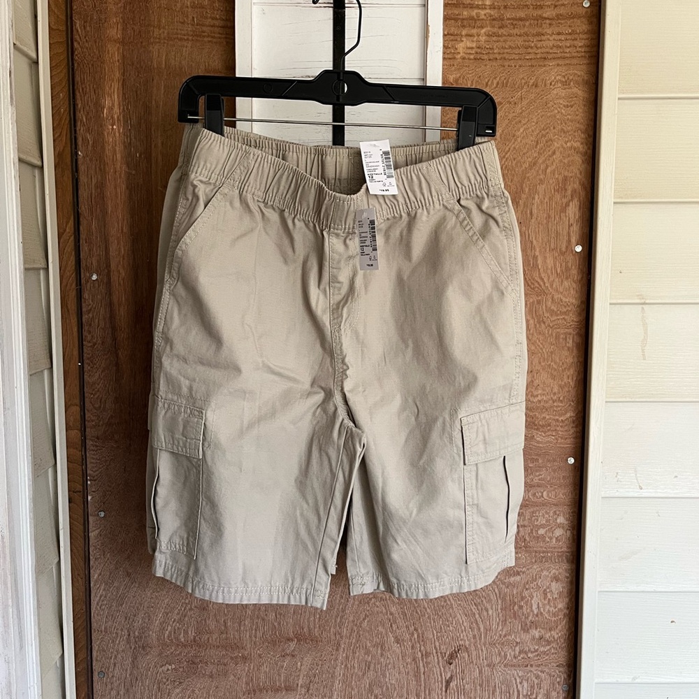 4-pack Children’s Place Boys Tan Cargo Shorts SET, Sz  12 HUSKY
